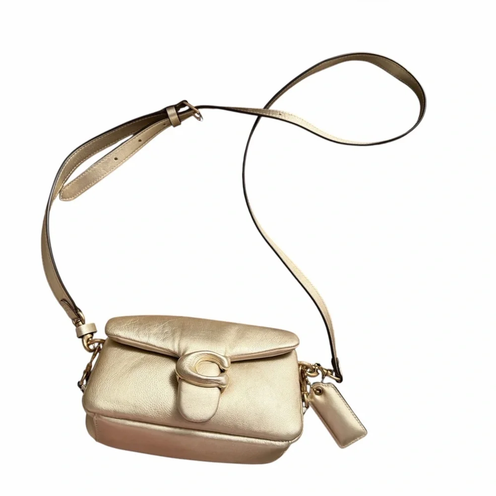 Coach Pillow Tabby Metallic Soft Gold Shoulder Bag